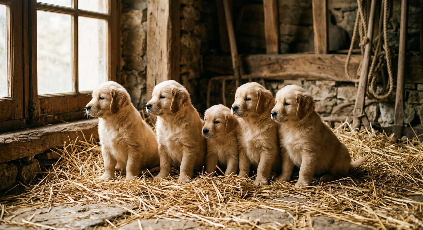 Exemple : une portée de chiots, le type d'annonce envoyée sur Telegram